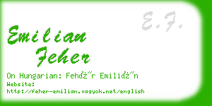 emilian feher business card